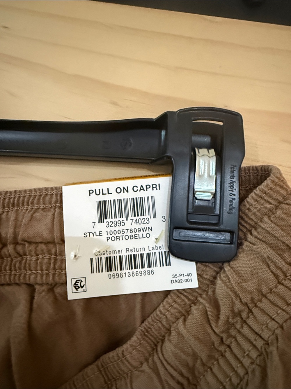 Karen Scott Portobello/ Tan Elastic Waist 3X plus capri - Picture 7 of 9